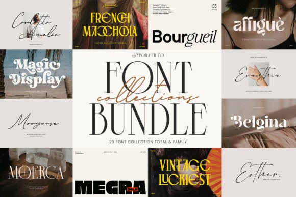 Elevate Your Projects with the 23 Font Collection Bundle