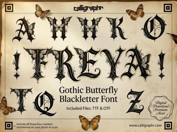 Freya: Integrating Gothic Blackletter Elegance into Your Creative Workflow