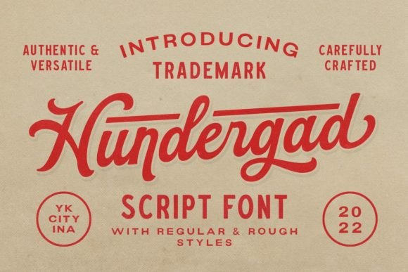 Hundergad: Crafting Timeless Designs with a Vintage Script Font